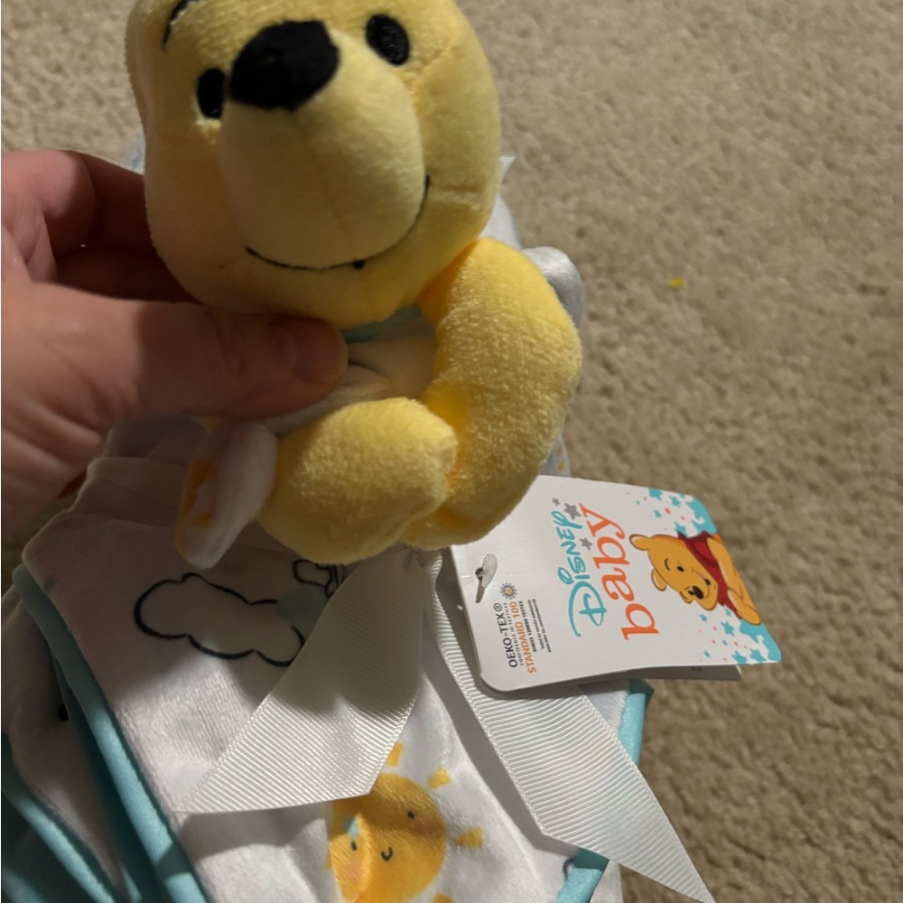 Disney Baby Winnie the Pooh Plush - Soft Yellow and White
